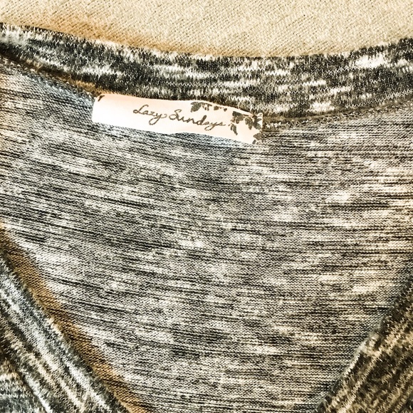 Grey patterned short sleeve sweater - Picture 3 of 5